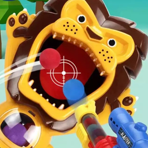 ست اسباب بازی تفنگ مدل شیر Shooting to Mouth Lion _اسباب بازی تفنگ